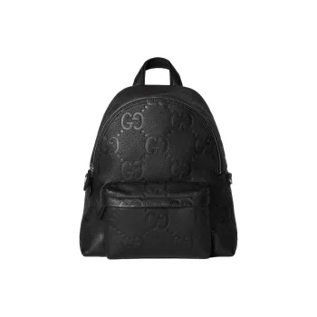 GUCCI Grain Leather Backpack Medium Size Men's Black