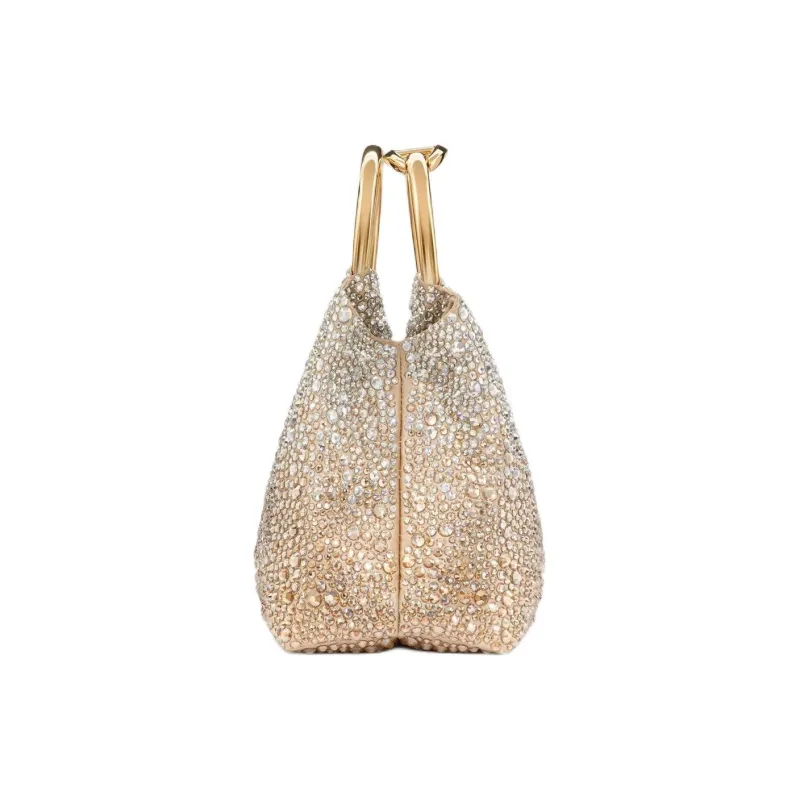 Valentino CARRY SECRETS Rhinestone Bucket Bag Handbag Trumpets Women's Gold-2