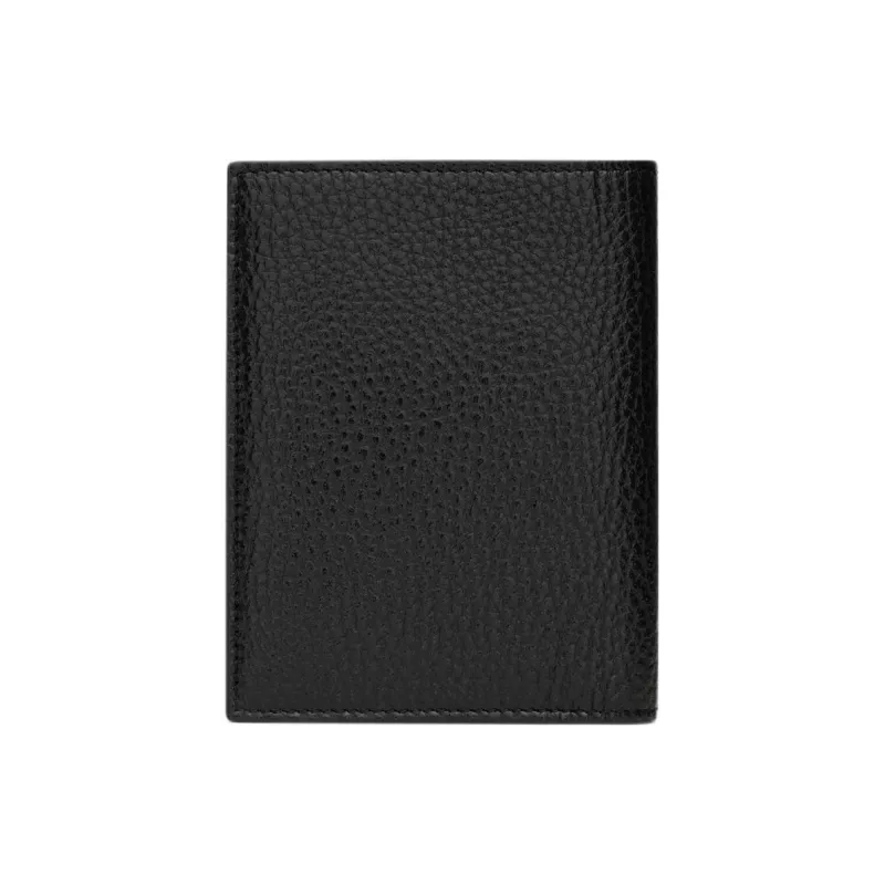 SAINT LAURENT CASSANDRE Cow Leather Passport Holder Women's Black-1