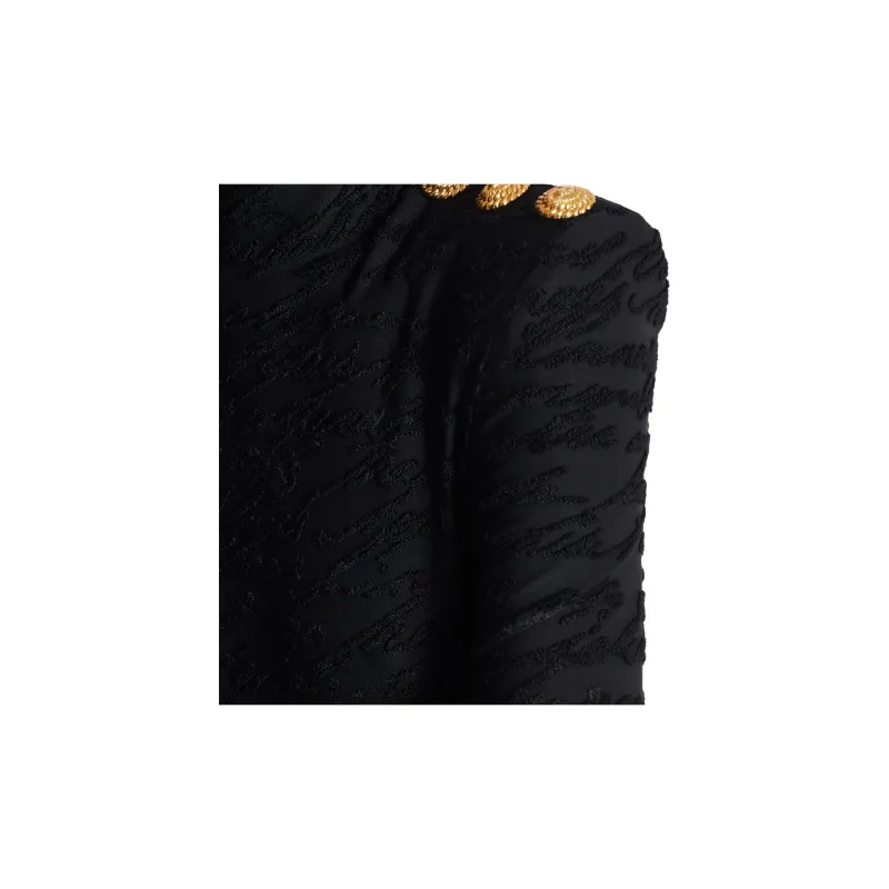 BALMAIN Love Letter Jacquard Short Knit Dress-7