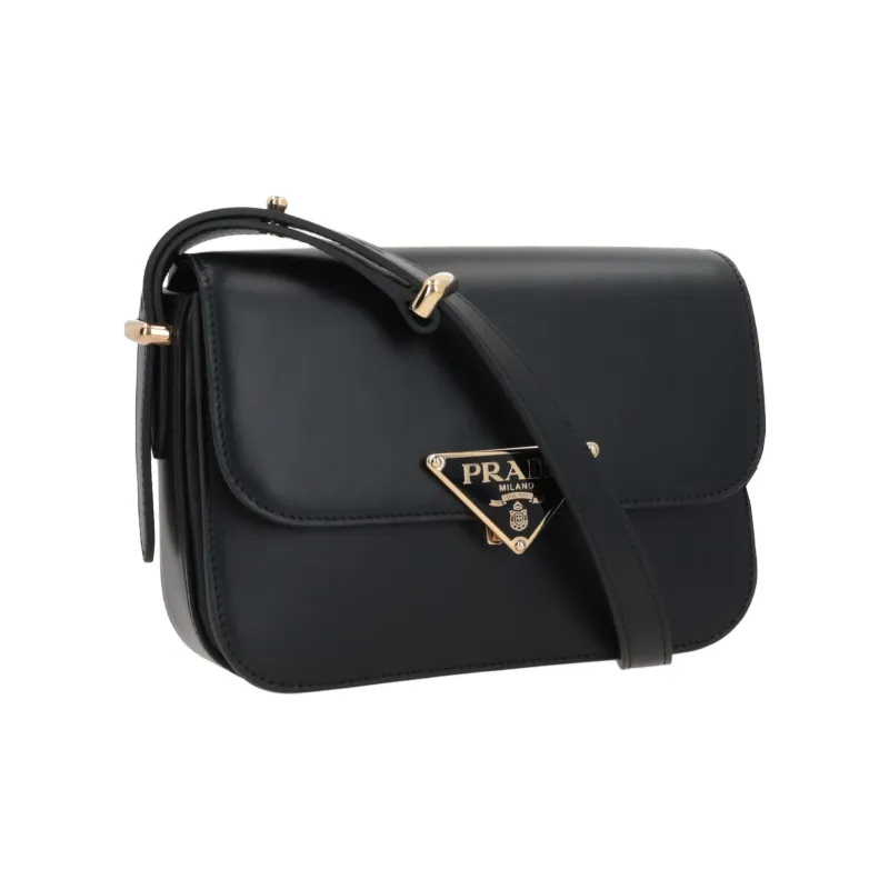 PRADA Calfskin Crossbody Bag Shoulder Bag Women's Black-1