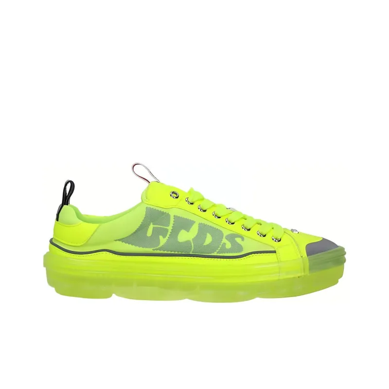 GCDS Low-Top Trendy Casual Shoes Men's Neon Yellow-1
