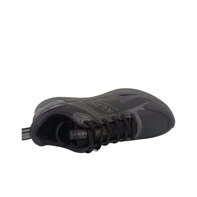 QIAODAN Slip Resistant Breathable Low Top Running Shoes Men's Black-3