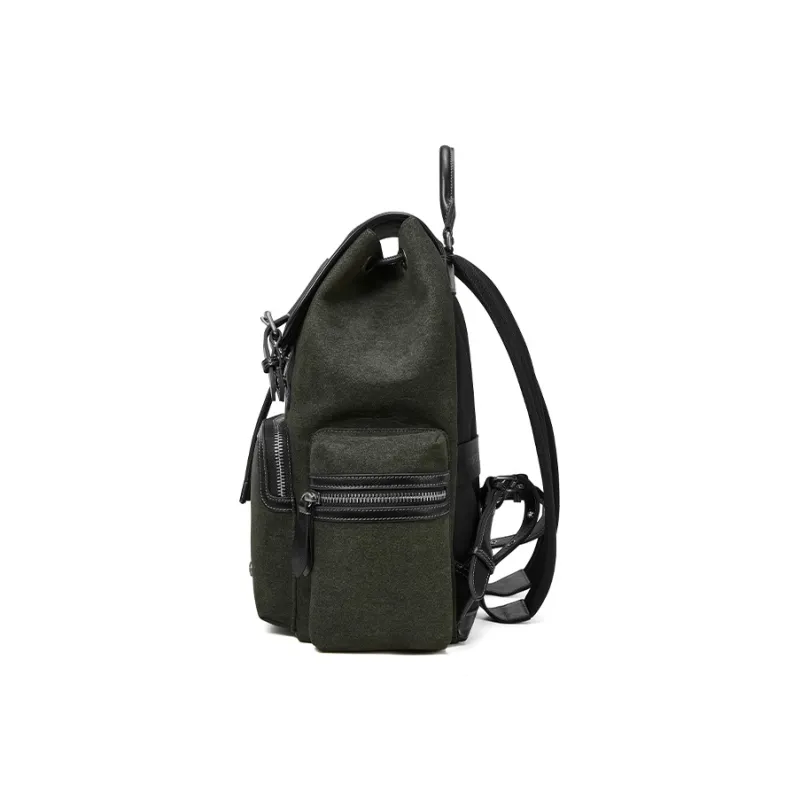 BVP Cow Leather Backpack Large Size Unisex Forest Green-2
