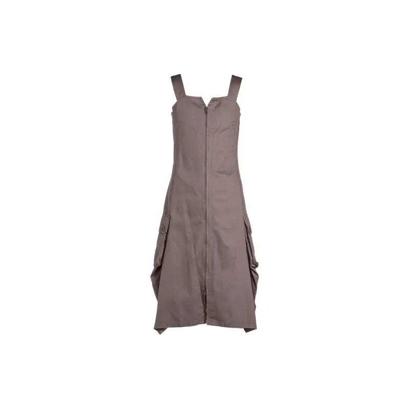 Yohji Yamamoto Sleeveless Dress Women's Mocha-1