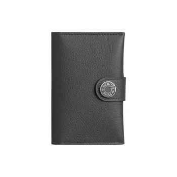 HERMES R.M.S Evercolor Calfskin Card Holder Women's Dusty Gray