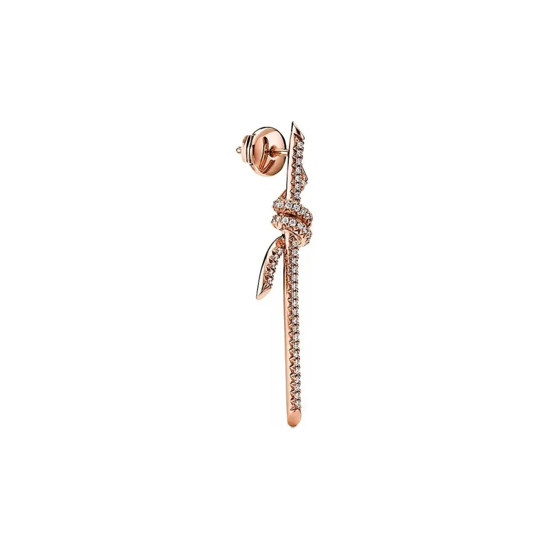 TIFFANY & CO. 18K Rose Gold Earrings Women's Rose Gold-2