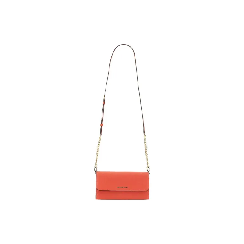 MICHAEL KORS Jet Set Leather Crossbody Bag Shoulder Bag Women's Coral Red-1