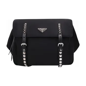 PRADA Nylon Crossbody Bag Fanny Pack Women's Black
