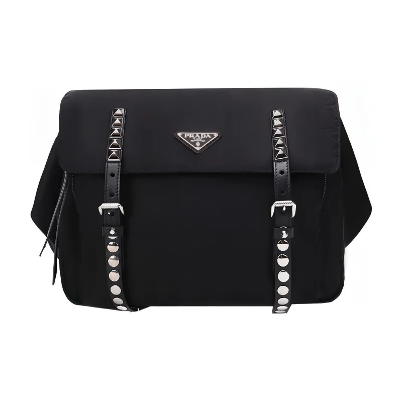 PRADA Nylon Crossbody Bag Fanny Pack Women's Black-0