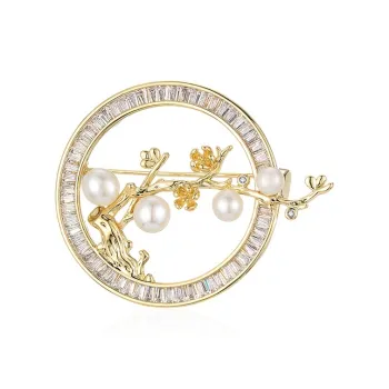 Mofei Freshwater Pearl Brooches Women's