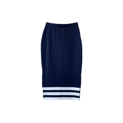 Adidas Originals Casual Long Skirts Women's Marine Blue