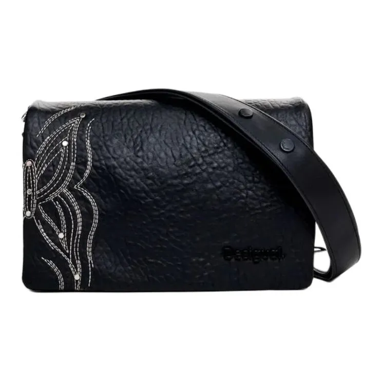 Desigual PU Shoulder Bag Trumpets Women's Black-0