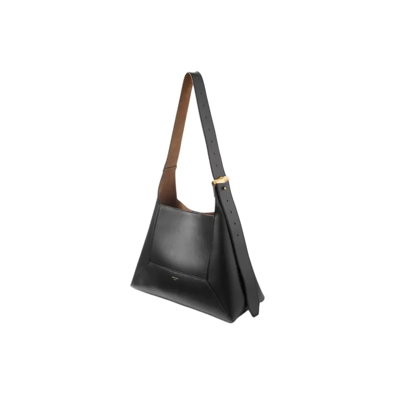 Jimmy Choo Calfskin Shoulder Bag Medium Size Women's Black-1