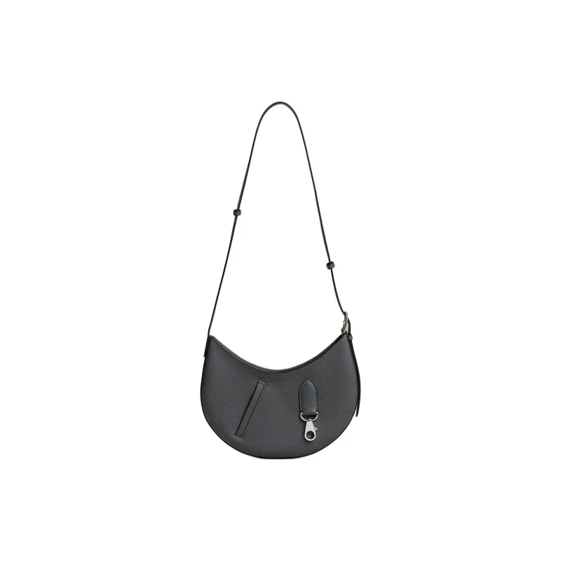 HERMES Togo Leather With Swift Calfskin Crossbody Bag, Shoulder Bag Women's Dusty Gray-0