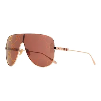 GUCCI Subject To Official Website Irregular Shape Sunglasses Unisex Gold
