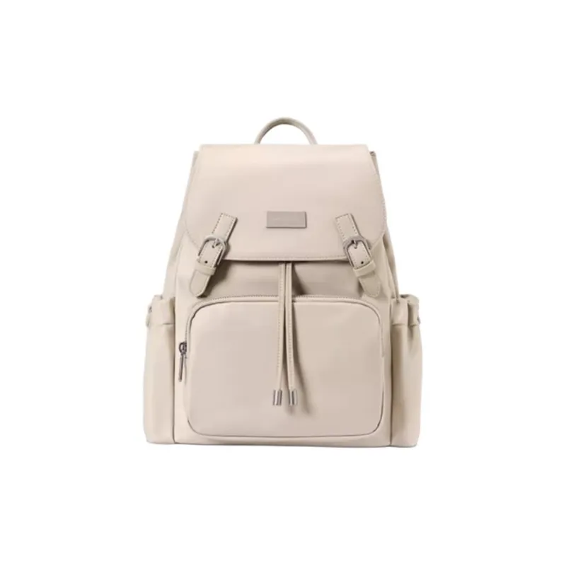 SAMSONITE Fabric Backpack Medium Size Women's Beige/Purple/Blue-0