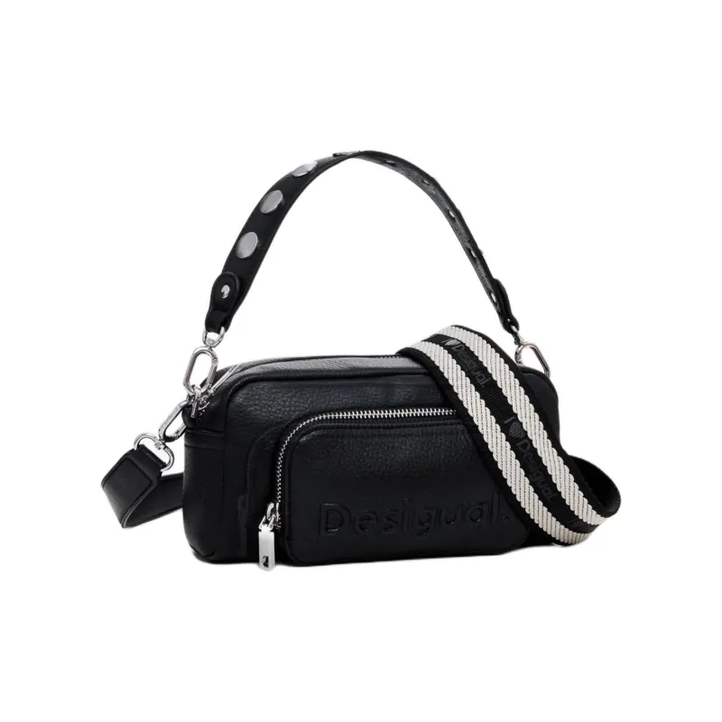 Desigual Polyurethane Shoulder Bag, Crossbody Bag, Handbag Regular Women's Black-1