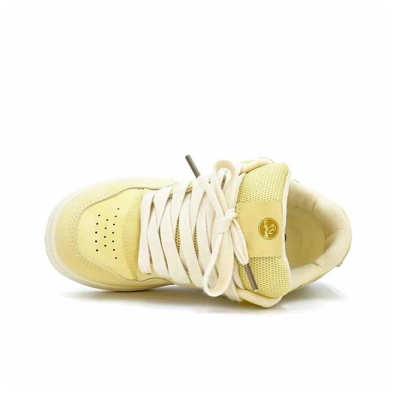 KAAVER OTTO Low Top Skateboard Shoes Women's Cream Yellow-4