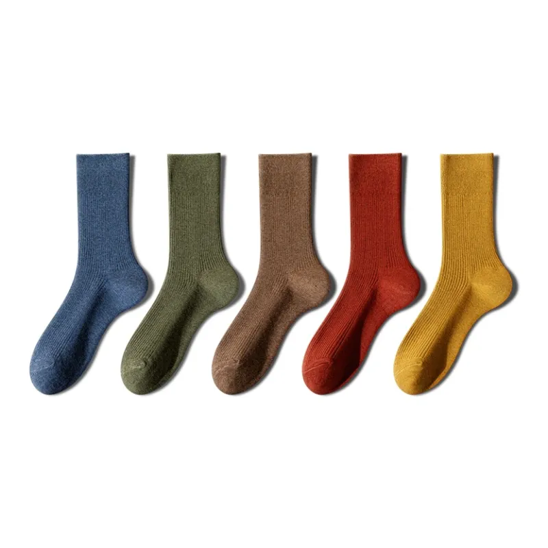 YINSHILIANGPIN Mid Calf Socks Women's 5 Pack-29