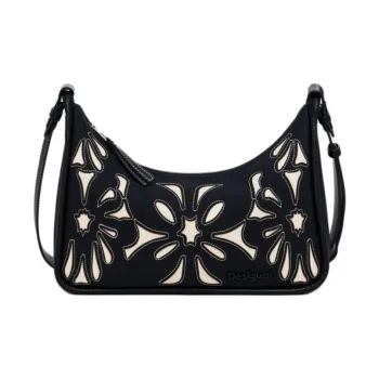 Desigual PU Crossbody Bag, Shoulder Bag Medium Size Women's Black