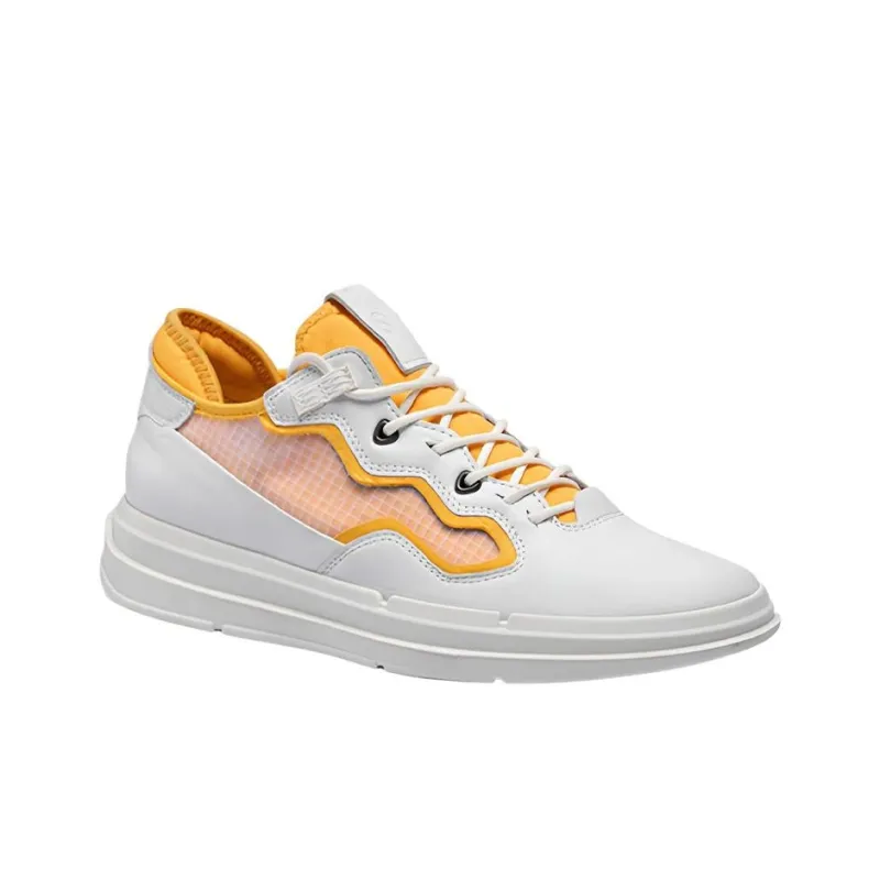 Ecco Softly Cool X Low-Top Skateboard Shoes Women's White Orange-3