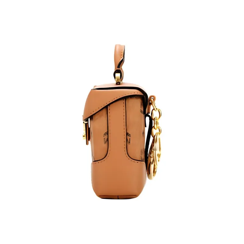 MCM Soft Berlin Visetos Cow Leather Crossbody Bag Men's Cognac-2
