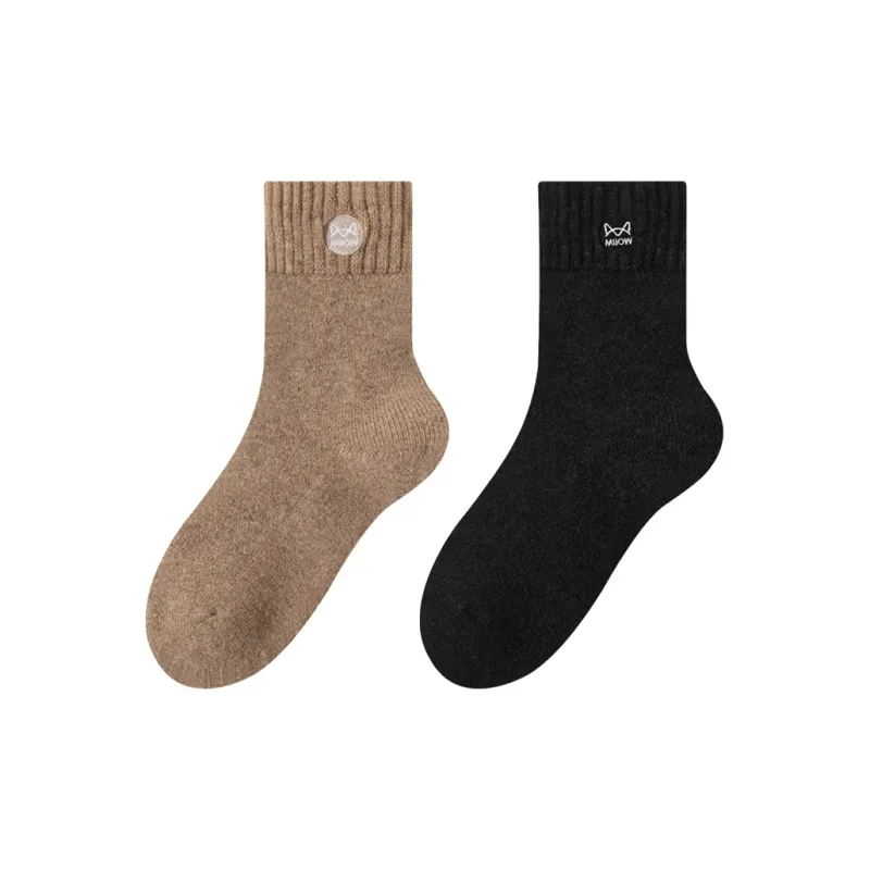 MIIOW Mid Calf Socks Unisex 2 Pack-10