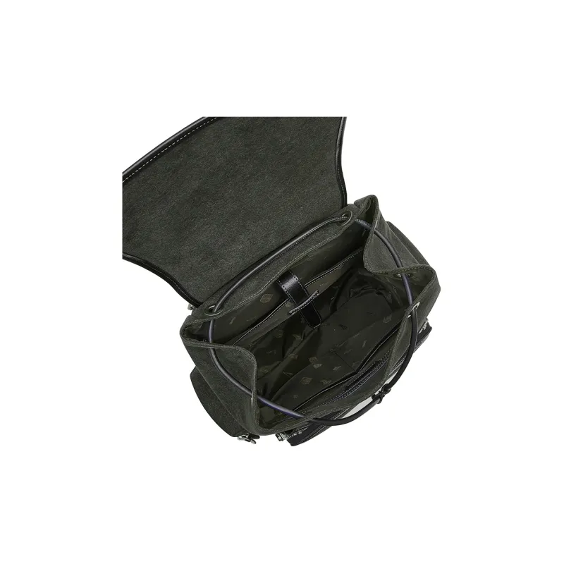 BVP Cow Leather Backpack Large Size Unisex Forest Green-1