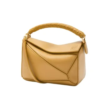 LOEWE Puzzle Soft Calfskin Shoulder Bag Crossbody Bag Handbag Mini Women's Sahara Color