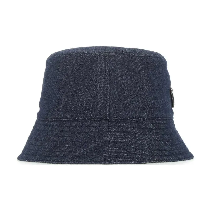 PRADA Cotton Bucket Hats Unisex Blue-2