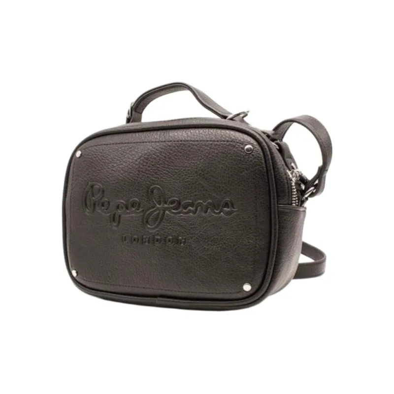 Pepe Jeans Synthetic Leather Shoulder Bag, Crossbody Bag, Handbag Regular Women's Black-0
