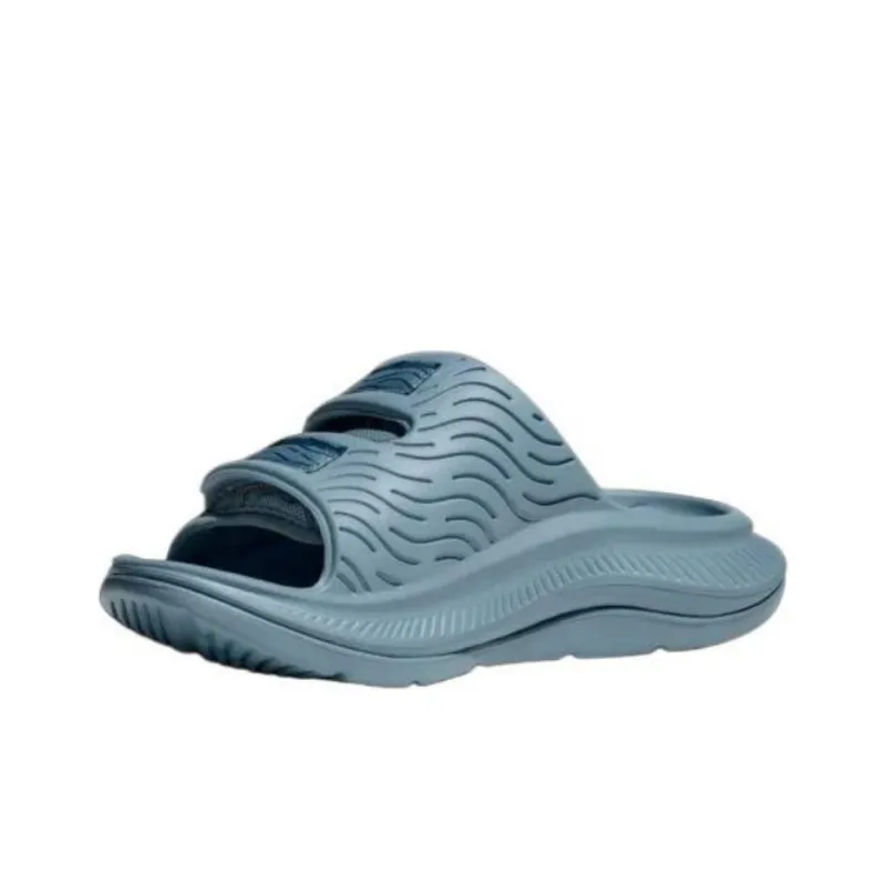 HOKA ONE ONE ORA Luxe Slip Resistant Abrasion Resistant Slide Slippers Unisex Blue-2