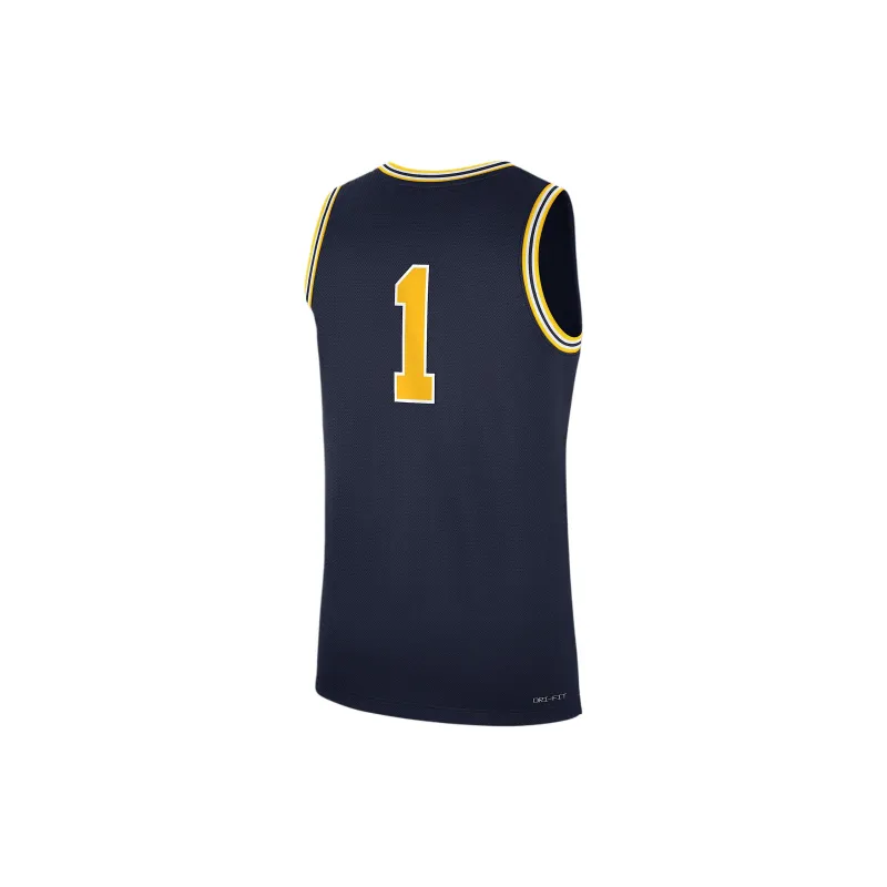 Jordan Michigan Wolverines Replica Men's Jordan Brand College Basketball Jersey-1