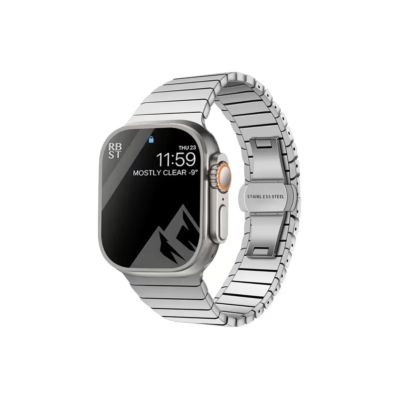 CHRROTA Watch Band Apple Compatibility Stainless Steel Material-0