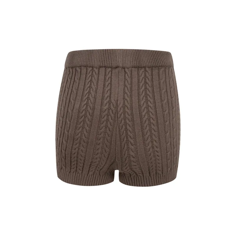 Ariseism Basic Versatile Solid Color Knitted Shorts Fall New Arrival Comfortable Pants Women's-13