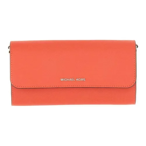 MICHAEL KORS Jet Set Leather Crossbody Bag Shoulder Bag Women's Coral Red
