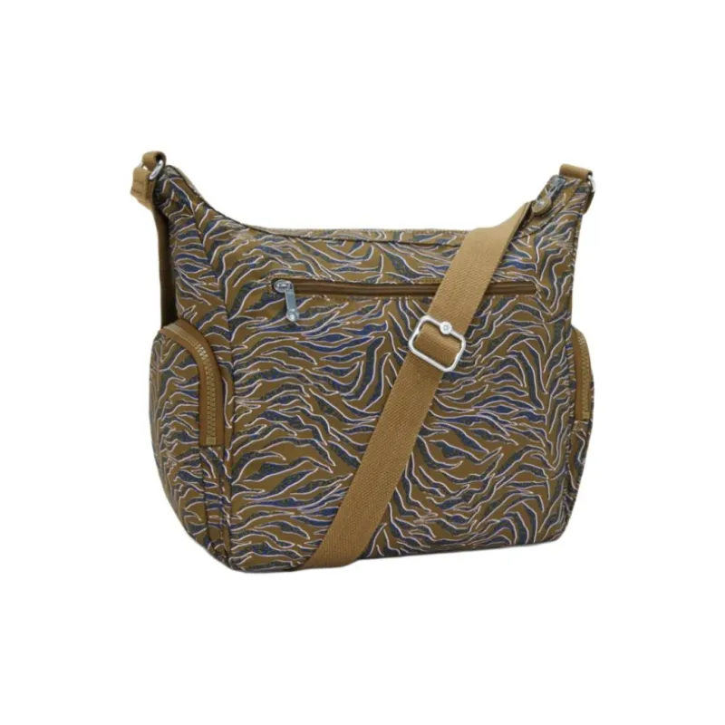 Kipling Polyester Crossbody Bag Large Size Women's Underwater Leaf Green-2