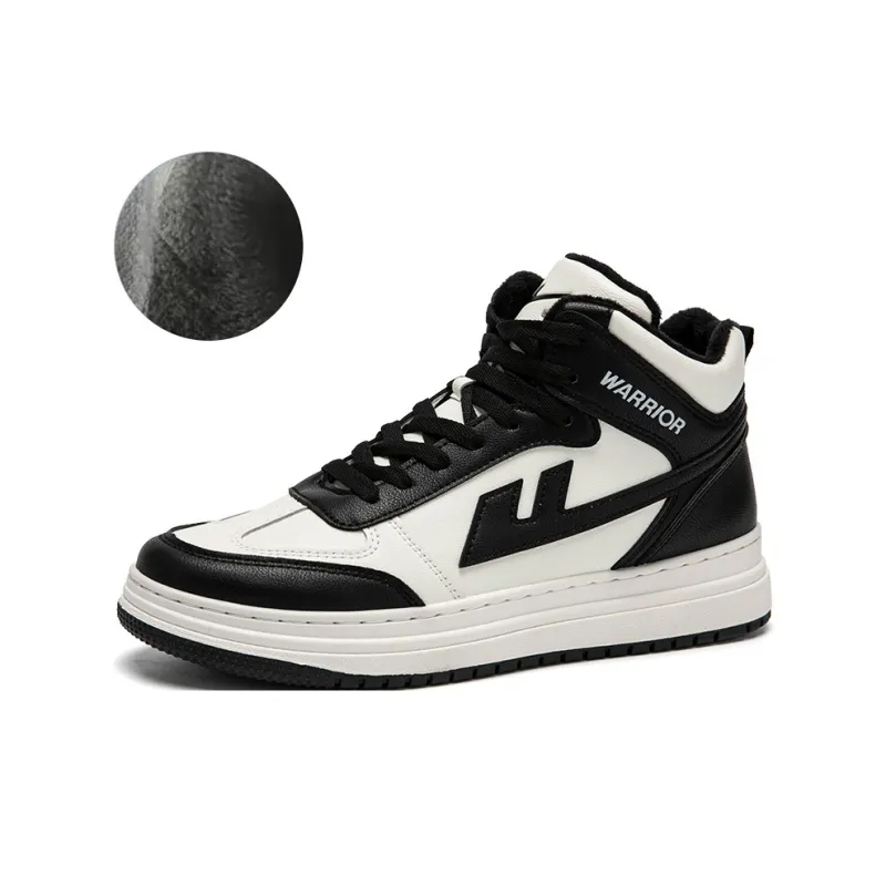 Warrior Thermal Cushioning, Abrasion Resistant, Lightweight High Top Skateboard Shoes Unisex Black-1