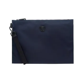 VERSACE PVC Clutch Large Size Men's Blue