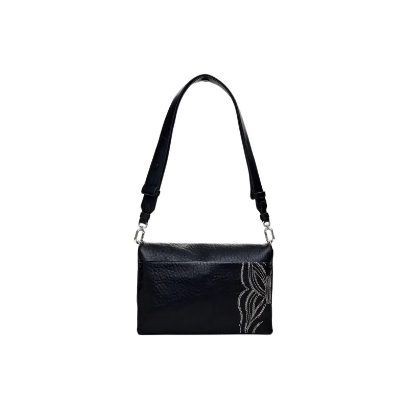 Desigual PU Shoulder Bag Trumpets Women's Black-1