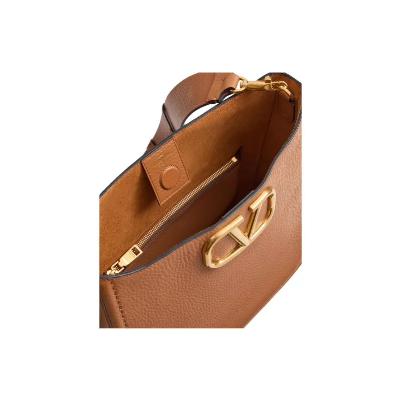Valentino GARAVANI Grained Calfskin Crossbody Bag Shoulder Bag Women's Almond-6