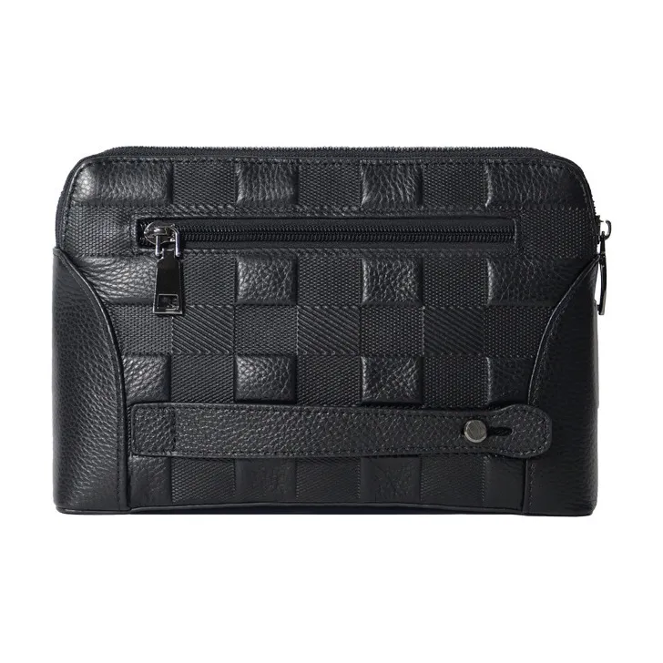 DOSRFINI Cow Leather Clutch Regular Men's Black-2