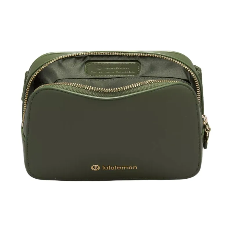 Lululemon Everywhere Faux Leather Fanny Pack Regular Unisex Military Green-1
