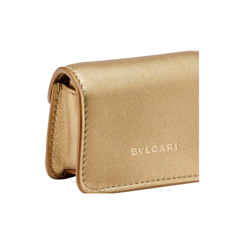 BVLGARI Serpenti Forever Cow Leather Fanny Pack Shoulder Bag Crossbody Bag Mini Women's Gold-3