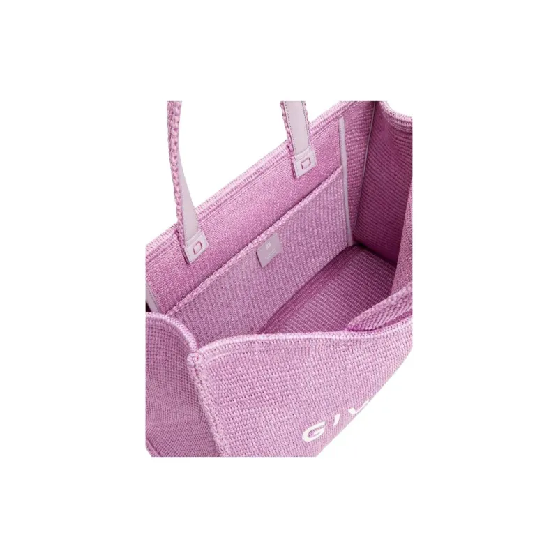 GIVENCHY Cotton Tote Bag Shopping Bag Handbag Shoulder Bag Medium Size Women's Orchid Purple-3