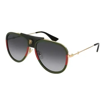 GUCCI Metal Aviator Sunglasses Unisex Green