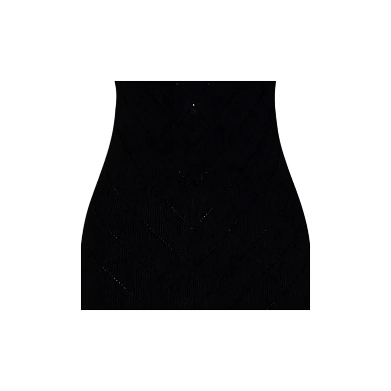BALMAIN Halterneck Fitted Waist Midi Dress-3