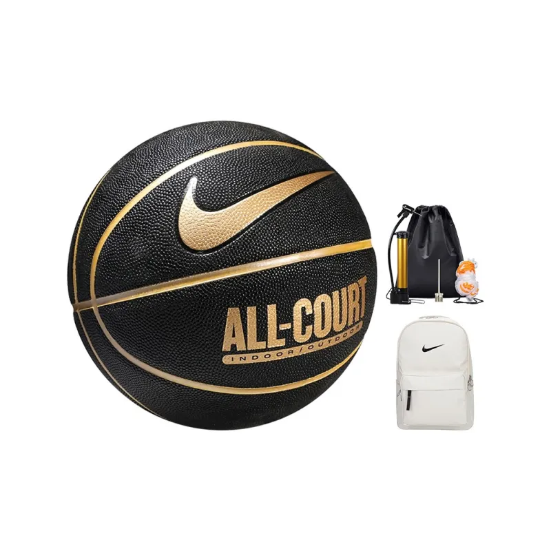 Nike Synthetic Leather Basketball Black Gold Size 7 Ball Training-1