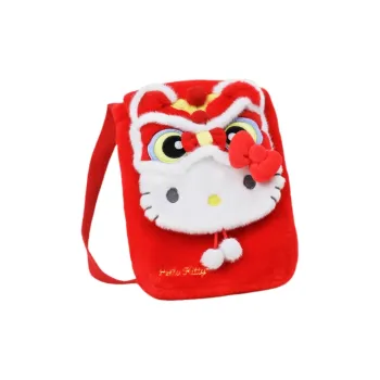 Sanrio Hello Kitty Fabric Crossbody Bag Regular Unisex Red